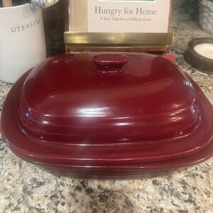 Red Ceramic Baking Dish by Pampered Chef